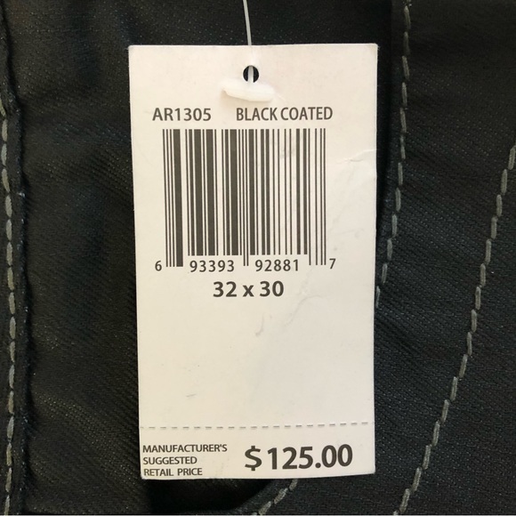 Antique Rivet Straight Leg Black Coated Denim Jeans No.10 Zip Men’s 32x30 NWT - Picture 9 of 12